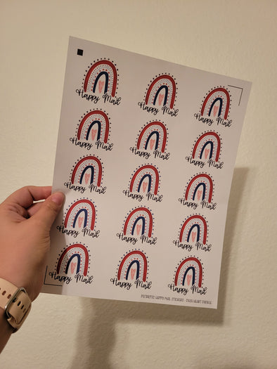 Patriotic Thank You Stickers
