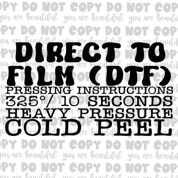 Direct To Film Pressing Instructions Thermal Sticker Pack