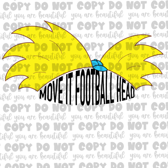 Move It Football Head **DIGI PRINT/DTF/CLEAR FILM** TRANSFERS (NO MOQ)