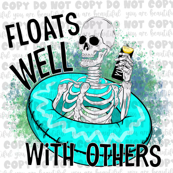 Floats Well With Others Liquor Sublimation Transfer