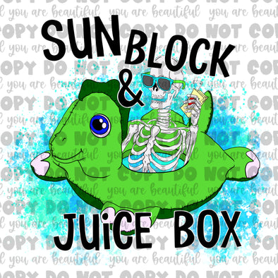 Sun Block & Juice Box Boy **DIGI PRINT/DTF/CLEAR FILM** TRANSFERS (NO MOQ)