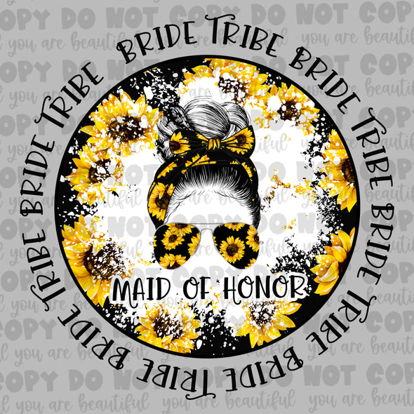 Sunflower Bride Tribe - Maid Of Honor Sublimation Transfer