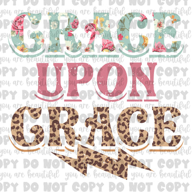 Retro Grace Upon Grace **DIGI PRINT/DTF/CLEAR FILM** TRANSFERS (NO MOQ)