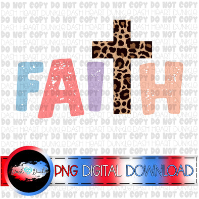 Leopard & Pastel Faith Digital Download