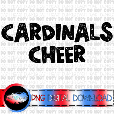Black Cardinals Cheer Digital Download