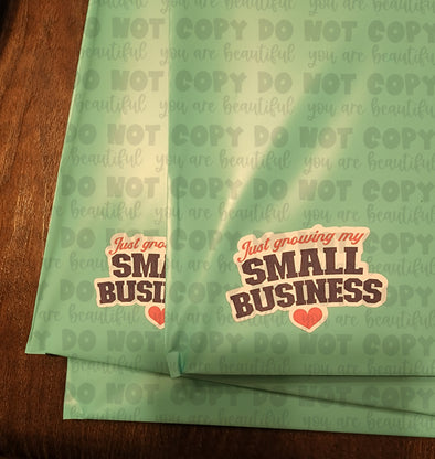 Pink Just Growing My Small Business Stickers