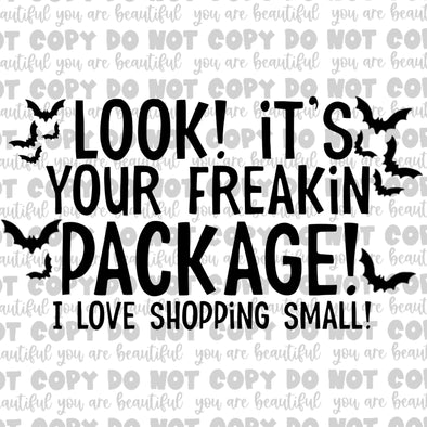 Look It's Your Package! I Love Shopping Small Thermal Sticker Pack
