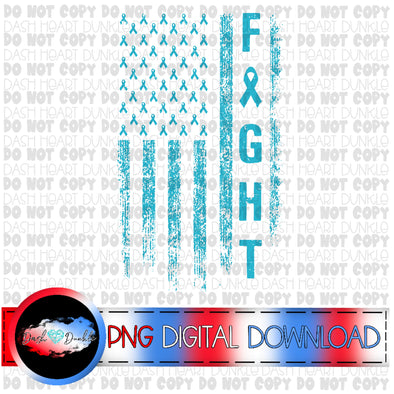Fight Cancer Flag Digital Download