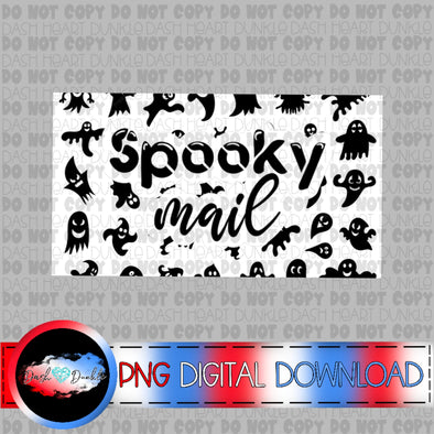Spooky Mail Thermal Sticker Digital Download
