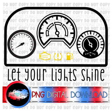 Let Your Lights Shine Two Color Digital Download