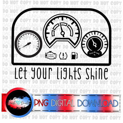 Let Your Lights Shine Single Color Digital Download