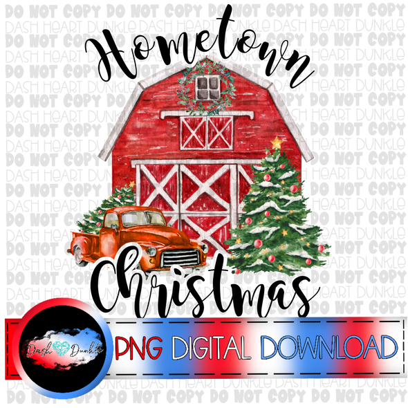 Hometown Town Christmas Digital Download