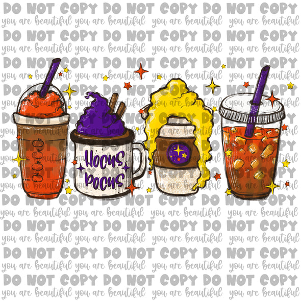 Halloween Movie Coffee Cups Sublimation Transfer