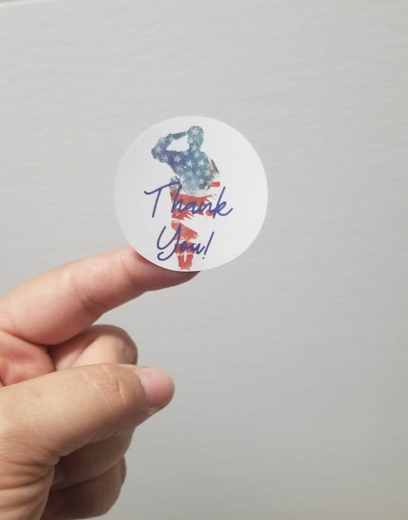 Patriotic Thank You Stickers