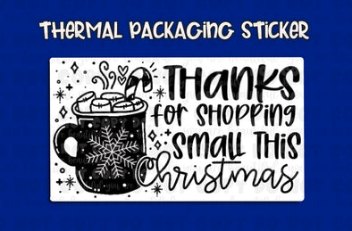 Thanks for Shopping Small This Christmas Thermal Sticker Pack