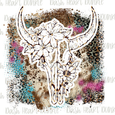 Cow Skull and Hide Digital Download
