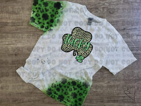 Green Animal Print Lucky Sublimation Transfer