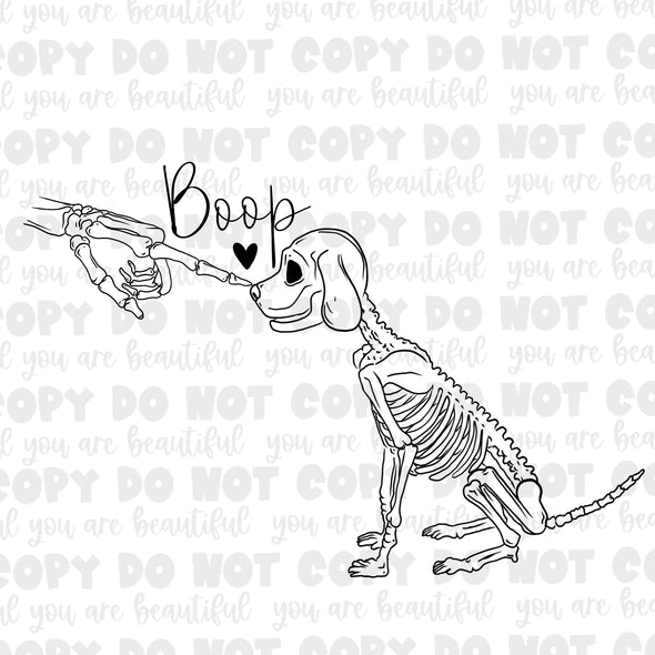 Boop Skeleton Dog Sublimation Transfer