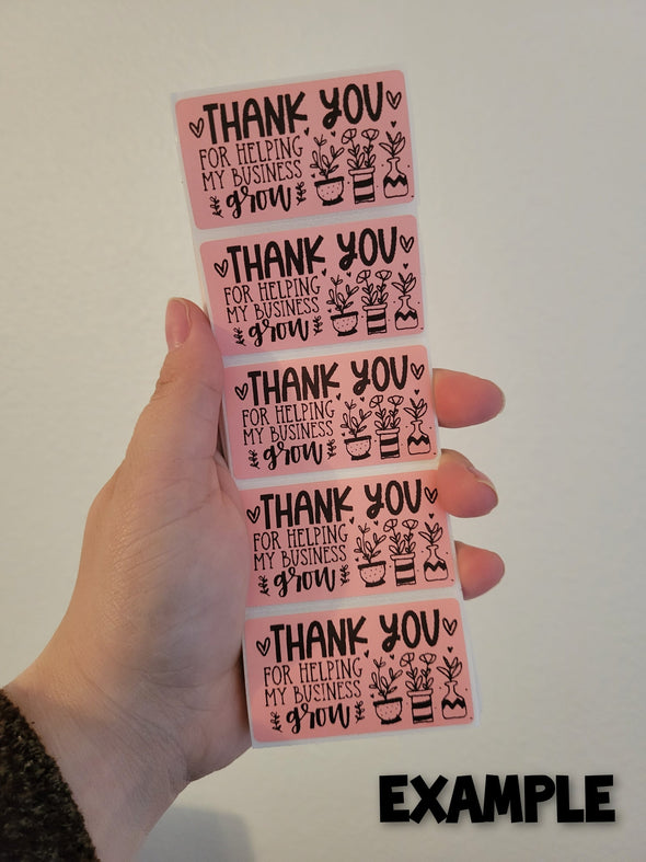 Patriotic Thank You For Shopping Small Thermal Sticker Pack