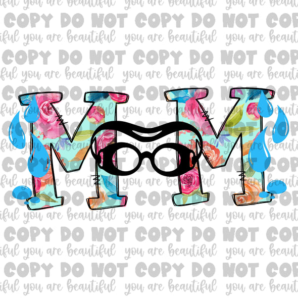 Floral Mom Swimming Sublimation Transfer