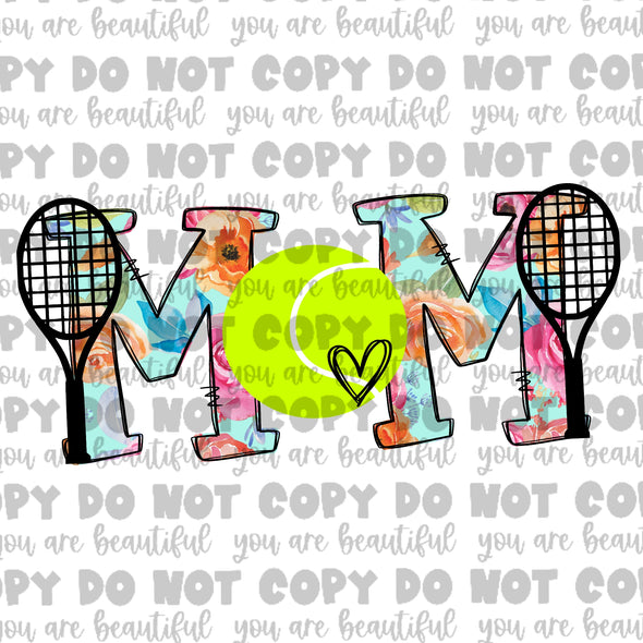 Floral Mom Tennis Sublimation Transfer