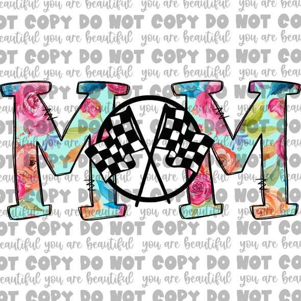 Floral Mom Racing Sublimation Transfer
