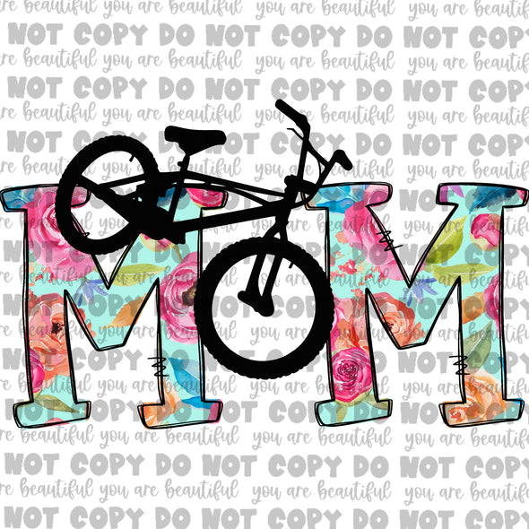 Floral Mom Bicyling Sublimation Transfer