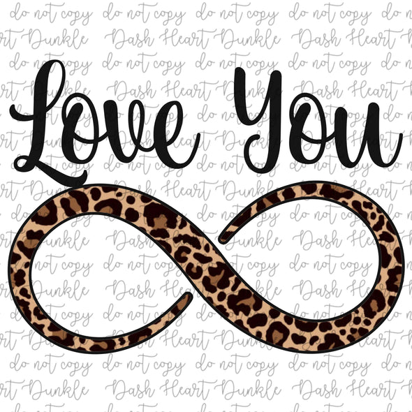 Leopard Love You Infinity Sublimation Transfer