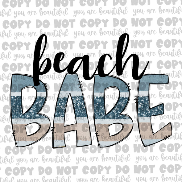 Beach Babe **DIGI PRINT/DTF/CLEAR FILM** TRANSFERS (NO MOQ)
